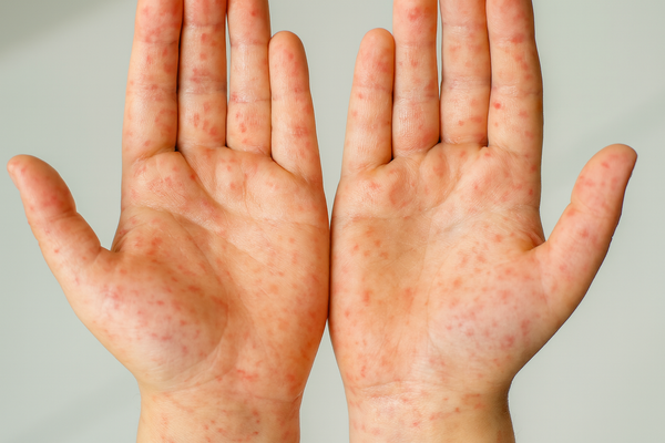 Коксаки вирус ("ръка-крак-уста") - често бъркан с шарка